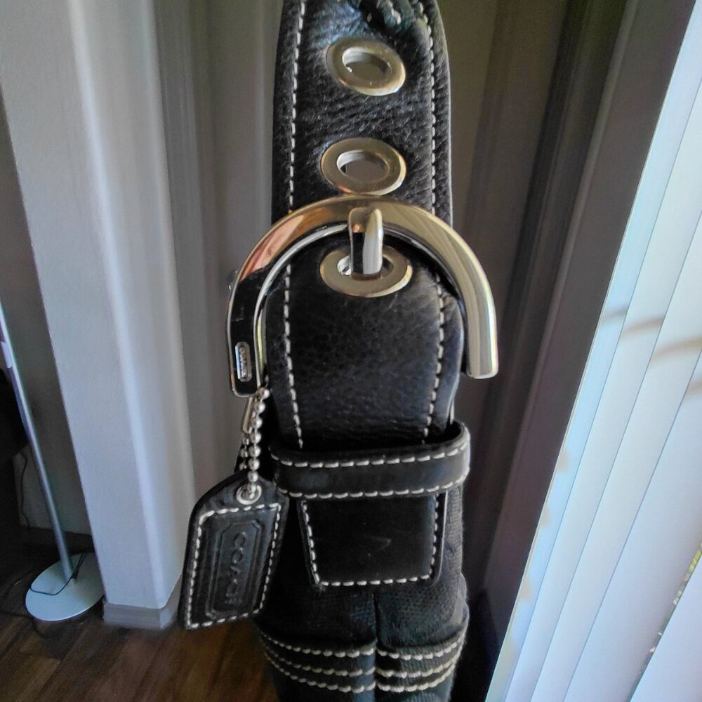 Coach Black Canvas and Leather Y2K Vintage Bag - Picture 3 of 9